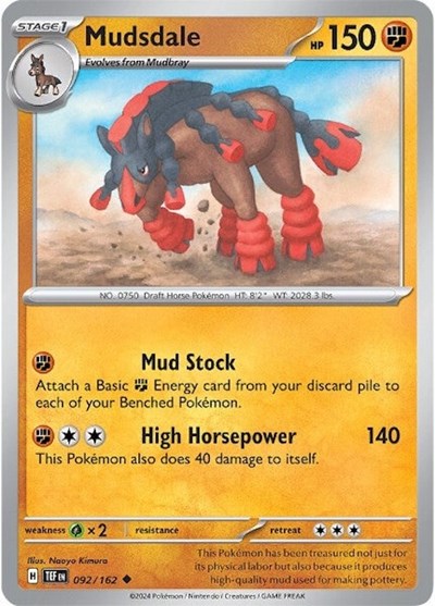 Mudsdale - 092 (SV05: Temporal Forces) Light Play Reverse Holofoil