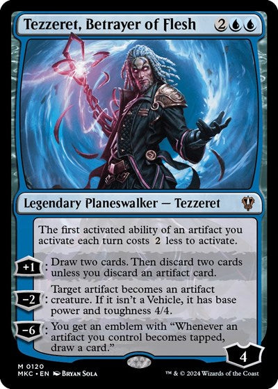 Tezzeret, Betrayer of Flesh (Commander: Murders at Karlov Manor) Light Play
