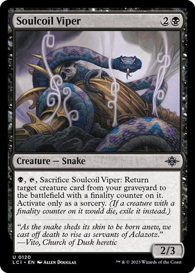Soulcoil Viper (The Lost Caverns of Ixalan) Light Play Foil