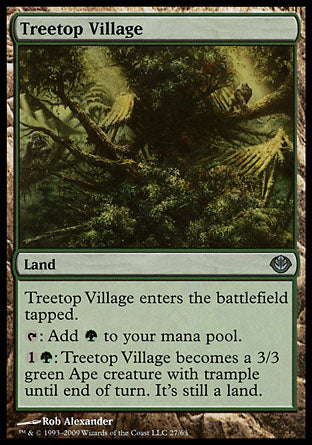 Treetop Village (Duel Decks: Garruk vs Liliana) Light Play
