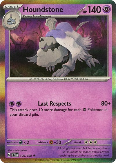 Houndstone (Scarlet and Violet: Base Set) Light Play Holofoil