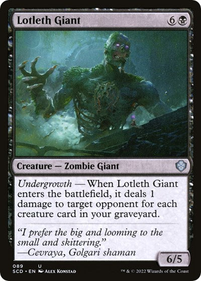 Lotleth Giant (Commander 2022 Starter Decks) Light Play