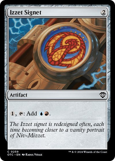 Izzet Signet (Commander: Outlaws of Thunder Junction) Light Play