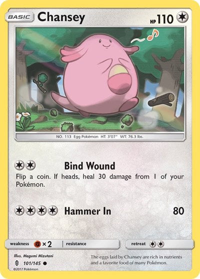 Chansey (SM - Guardians Rising) Light Play