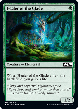 Healer of the Glade (Magic 2020 Core Set) Light Play
