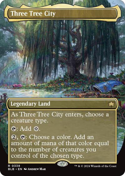 Three Tree City (Borderless) (0338) (Bloomburrow) Light Play
