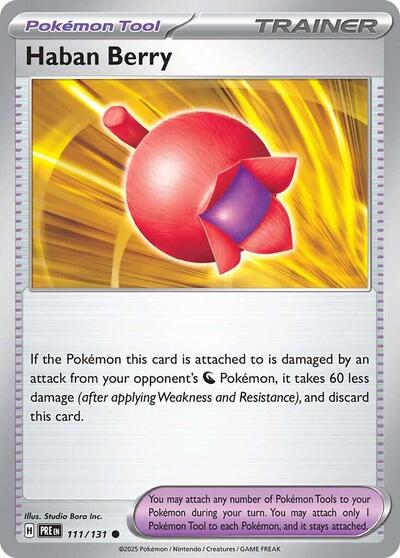 Haban Berry (SV: Prismatic Evolutions) Light Play Reverse Holofoil