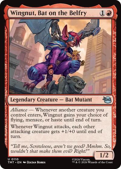Wingnut, Bat on the Belfry (Teenage Mutant Ninja Turtles) Light Play Foil