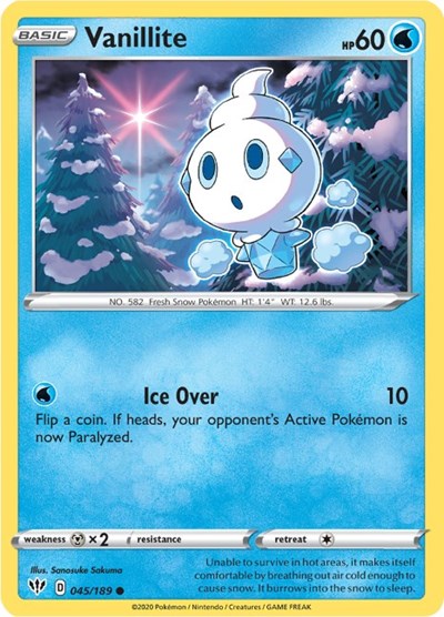 Vanillite (SWSH03: Darkness Ablaze) Light Play