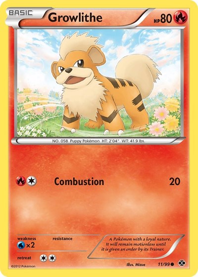 Growlithe (11) (Next Destinies) Medium Play
