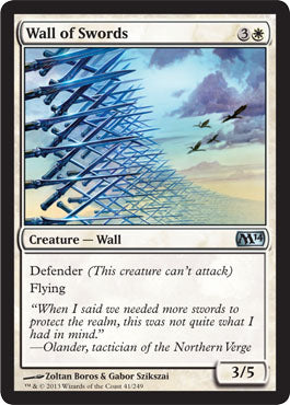 Wall of Swords (Magic 2014 Core Set) Medium Play