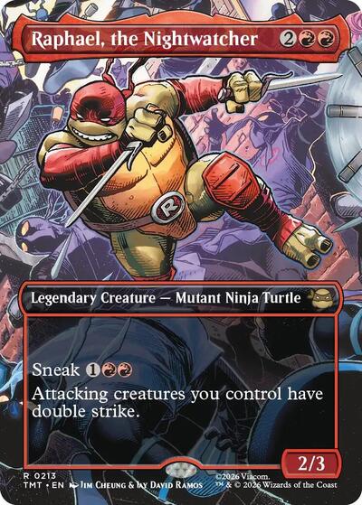 Raphael, the Nightwatcher (Borderless) (Teenage Mutant Ninja Turtles) Light Play Foil