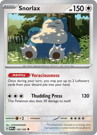 Snorlax (Scarlet and Violet: 151) Light Play