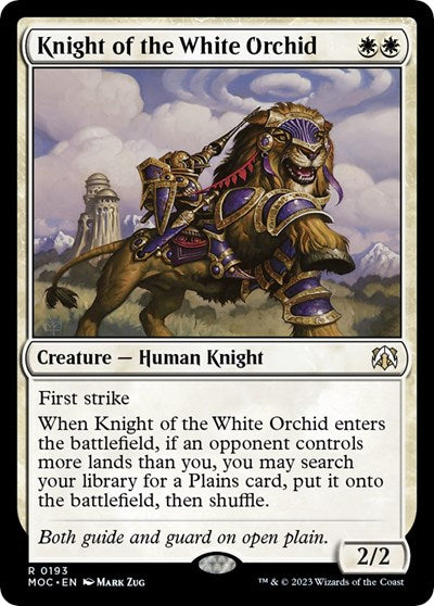 Knight of the White Orchid (Commander: March of the Machine) Light Play