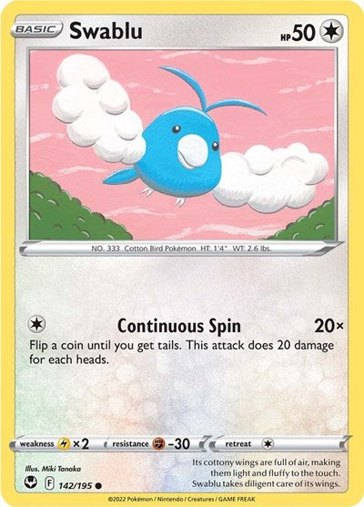 Swablu (SWSH12: Silver Tempest) Light Play