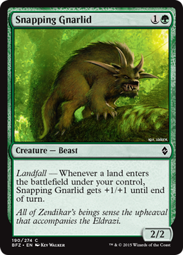 Snapping Gnarlid (Battle for Zendikar) Light Play