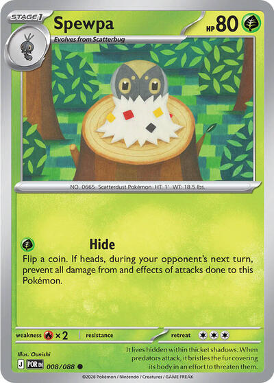 Spewpa - 008 (ME03: Perfect Order) Light Play Reverse Holofoil