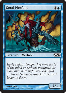 Coral Merfolk (Magic 2014 Core Set) Light Play