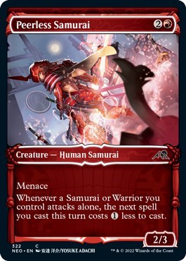 Peerless Samurai (Showcase) (Kamigawa: Neon Dynasty) Light Play