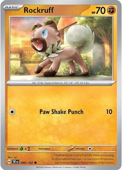Rockruff (SV05: Temporal Forces) Light Play Reverse Holofoil
