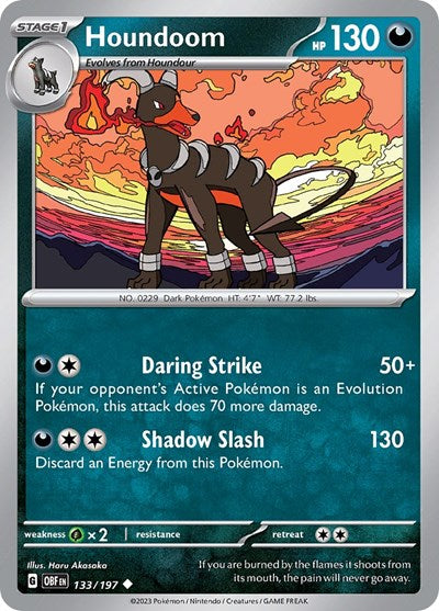 Houndoom (Scarlet and  Violet: Obsidian Flames) Light Play Reverse Holofoil