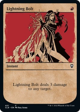 Lightning Bolt (Showcase) (Commander Legends: Battle for Baldur's Gate) Light Play