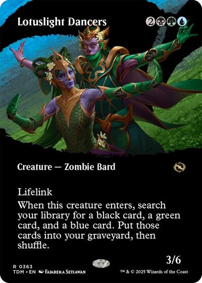 Lotuslight Dancers (Borderless) (Tarkir: Dragonstorm) Light Play Foil