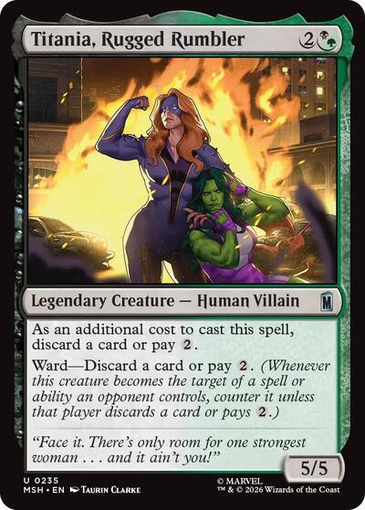 Titania, Rugged Rumbler (Marvel Super Heroes) Light Play Foil
