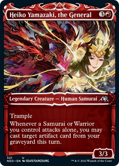 Heiko Yamazaki, the General (Showcase) (Kamigawa: Neon Dynasty) Light Play
