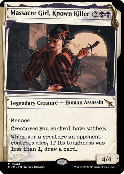 Massacre Girl, Known Killer (Showcase) (Murders at Karlov Manor) Light Play Foil