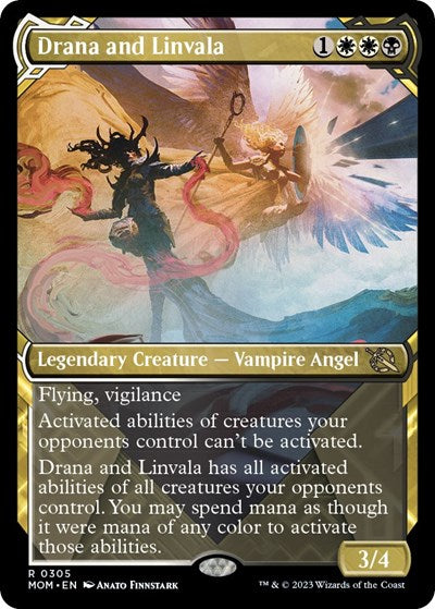 Drana and Linvala (Showcase) (March of the Machine) Near Mint Foil