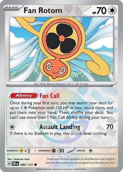 Fan Rotom (Poke Ball Pattern) (SV: Prismatic Evolutions) Light Play Holofoil