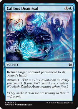 Callous Dismissal (War of the Spark) Light Play