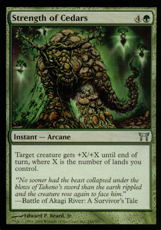 Strength of Cedars (Champions of Kamigawa) Light Play