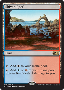 Shivan Reef (Magic 2015 Core Set) Damaged / Poor