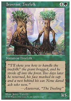 Ironroot Treefolk (5th Edition) Light Play