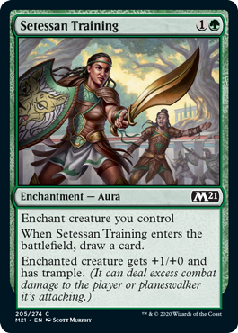 Setessan Training (Magic 2021 Core Set) Light Play Foil