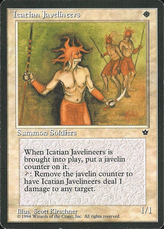 Icatian Javelineers (Kirschner) (Fallen Empires) Light Play