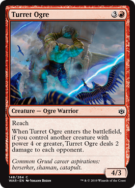 Turret Ogre (War of the Spark) Light Play Foil