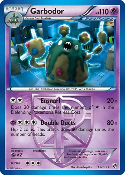 Garbodor (Team Plasma) (67) (Plasma Storm) Damaged / Poor