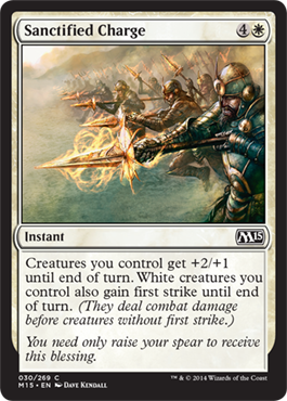 Sanctified Charge (Magic 2015 Core Set) Light Play
