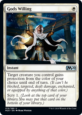Gods Willing (Magic 2020 Core Set) Light Play Foil
