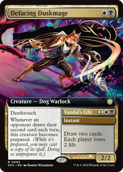 Defacing Duskmage (Extended Art) (Commander: Secrets of Strixhaven) Light Play
