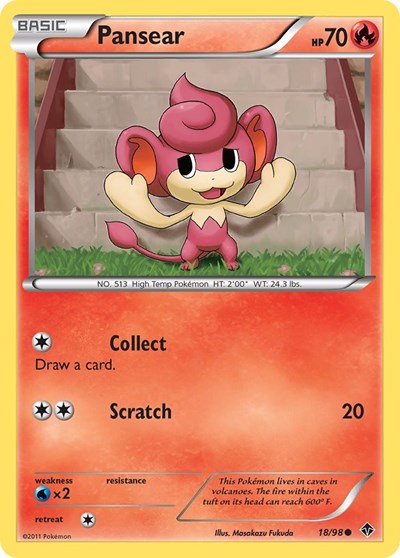 Pansear (Emerging Powers) Damaged / Poor Reverse Holofoil