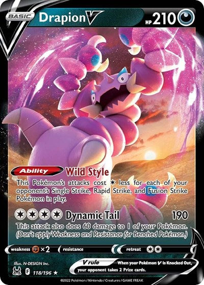 Drapion V (SWSH11: Lost Origin) Light Play Holofoil
