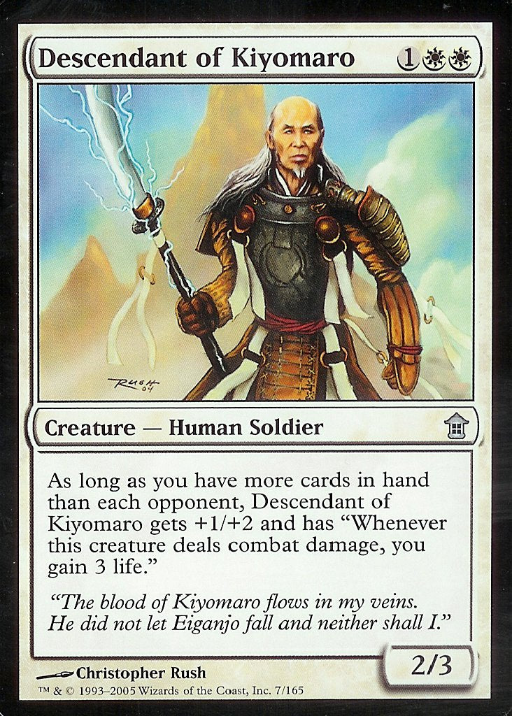 Descendant of Kiyomaro (Saviors of Kamigawa) Light Play