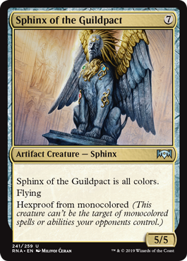 Sphinx of the Guildpact (Ravnica Allegiance) Light Play