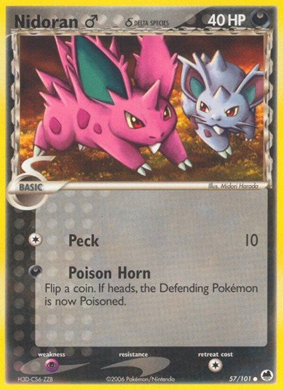 Nidoran M (Delta Species) (Dragon Frontiers) Damaged / Poor Reverse Holofoil