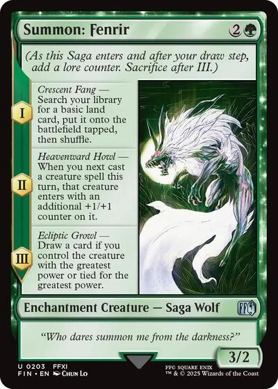 Summon: Fenrir (Universes Beyond: FINAL FANTASY) Light Play