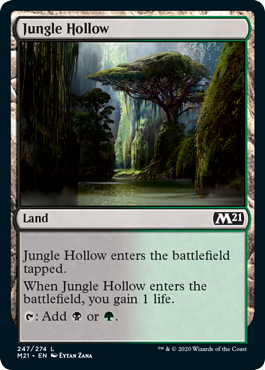 Jungle Hollow (Magic 2021 Core Set) Light Play Foil